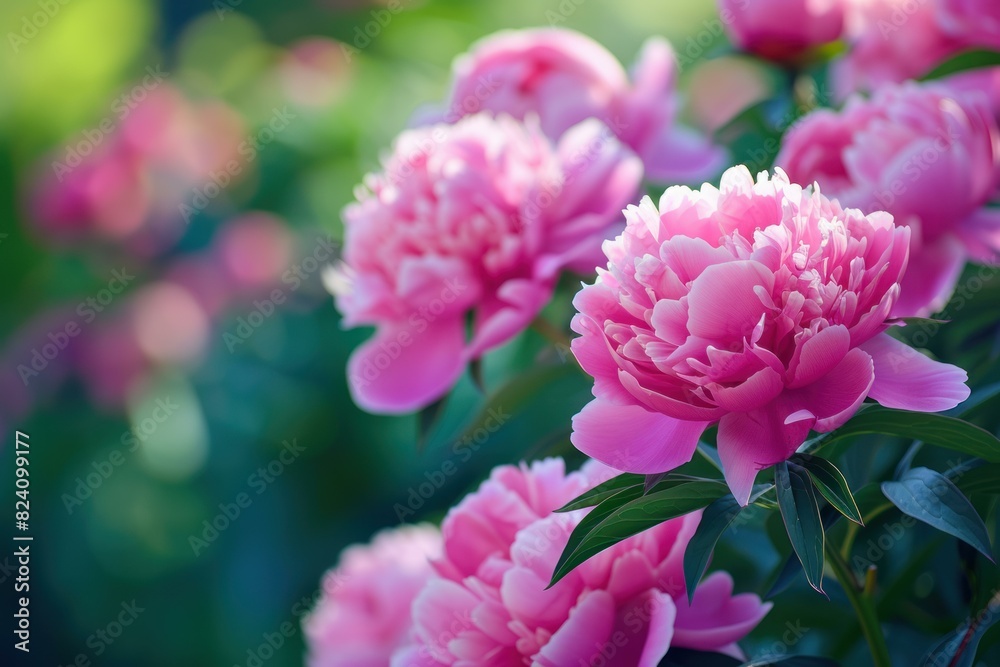 Romantic Pink peonies. Floral soft nature. Generate ai Romantic Pink peonies. Floral soft nature. Generate ai