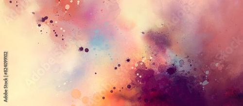 bright Abstract watercolor drawing on a paper image	
