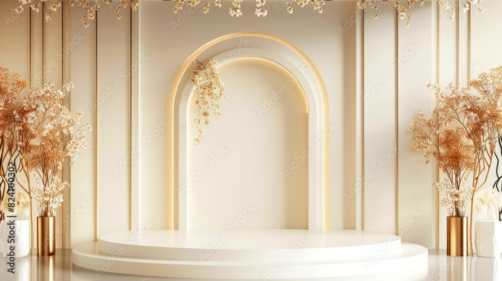 backdrop 3D rendering of wedding backdrop 3D rendering of wedding