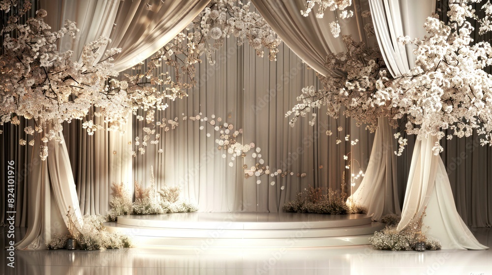 backdrop 3D rendering of wedding backdrop 3D rendering of wedding