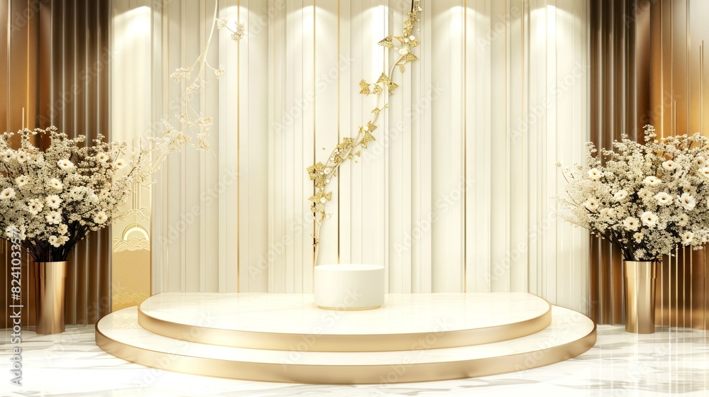 backdrop 3D rendering of wedding backdrop 3D rendering of wedding