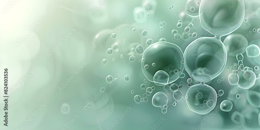 Abstract blue molecules background for science or medical banner. Concept Abstract, Blue, Molecules, Background, Science