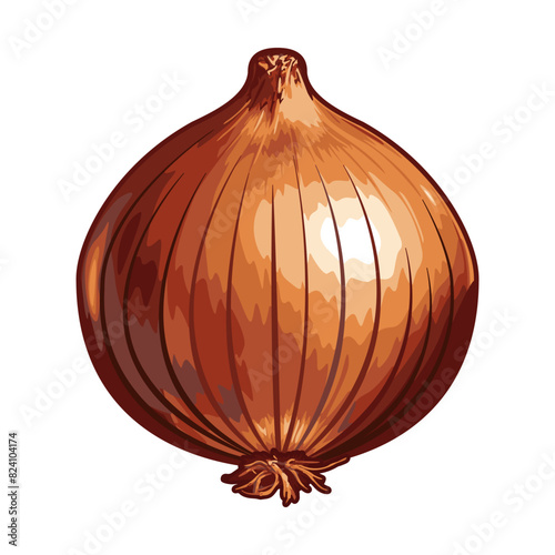 realistic illustration of a stylized onion