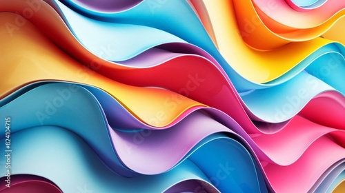 background 3D of wavy colorful