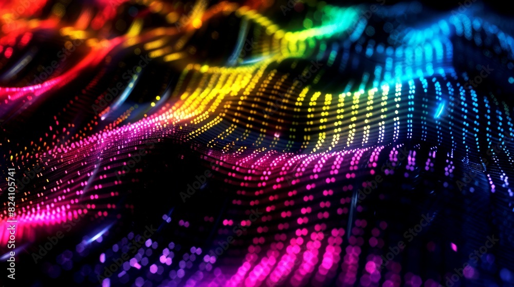 background abstract digital DNA full color