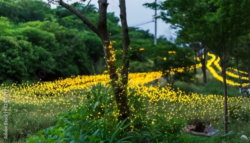 Fireflies in the garden
