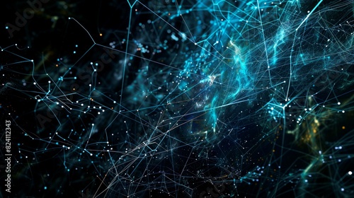 background digital wave of network