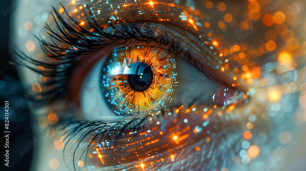 Digital retinal eye scan tech Digital retinal eye scan tech