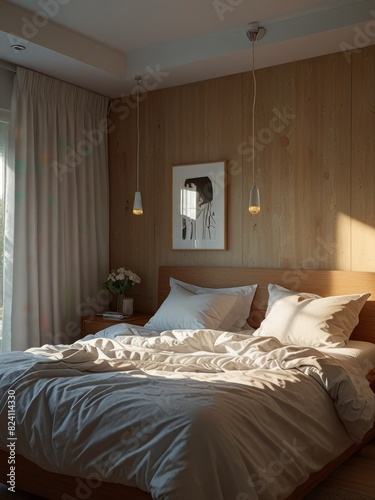 Cozy bedroom in the morning © De Lune Studio
