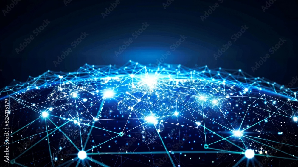 Fototapeta premium background illustration of digital network
