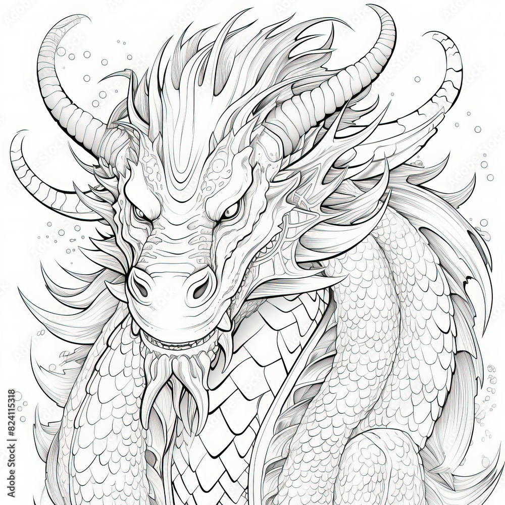 Dragon Coloring Pages for Kids and Adults | Printable Dragon Coloring ...