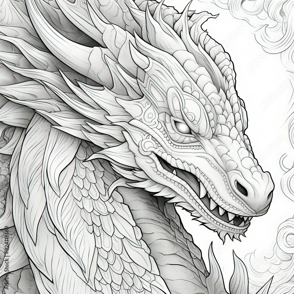 Dragon Coloring Pages for Kids and Adults | Printable Dragon Coloring ...