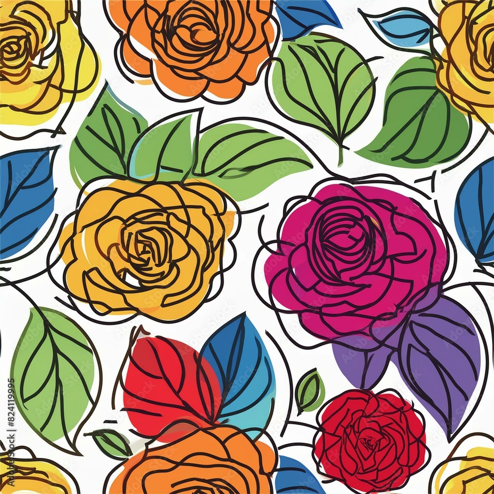 seamless pattern with roses seamless pattern with roses