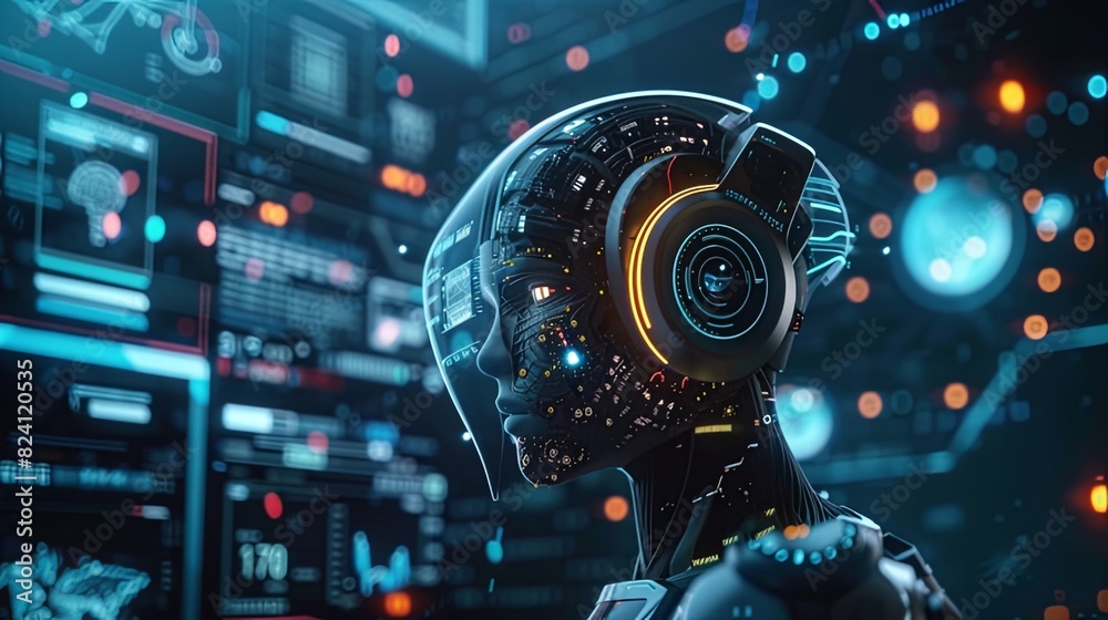 Machine learning-themed visuals often convey a sense of automation and optimization, demonstrating how machine learning empowers organizations to automate repetitive tasks