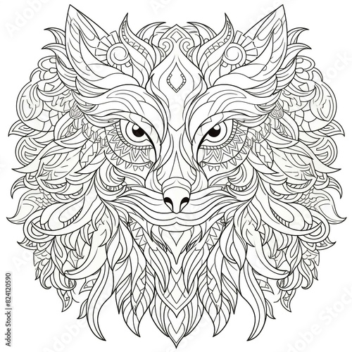 Mandala Wolf Coloring Pages  Intricate Designs Inspired by Nature s Spirit