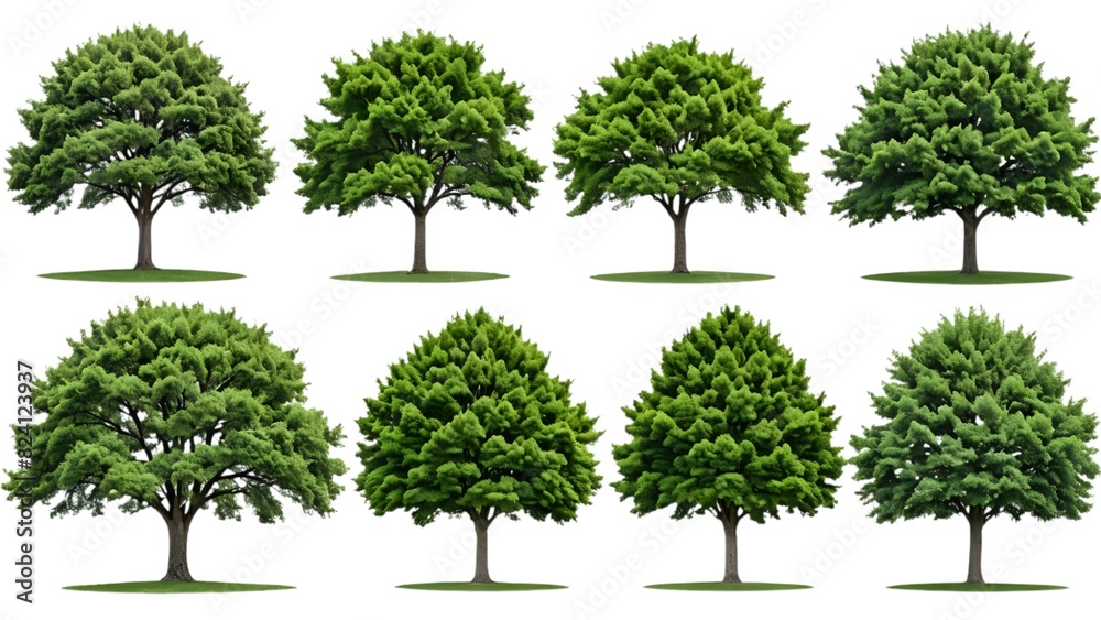 Set of tree isolated on white background Set of tree isolated on white background