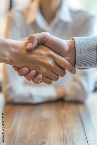 Businessman handshake for teamwork of business merger and acquisition, successful negotiation, hand shake, two partners, parties shake hands to celebrate agreement and deal closure © Business Image