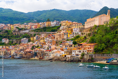 View of the beautiful seaside village Scilla in Calabria, Italy