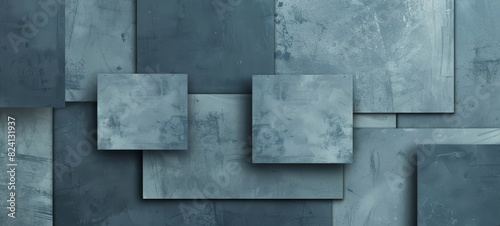 Tranquil Geometric Background in Muted Steel Blue and Dove Gray