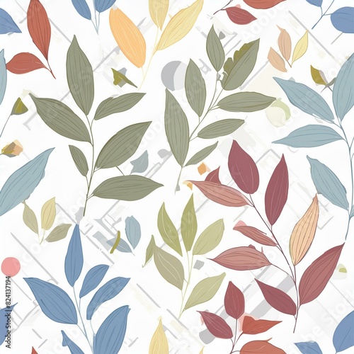 seamless pattern with leaves