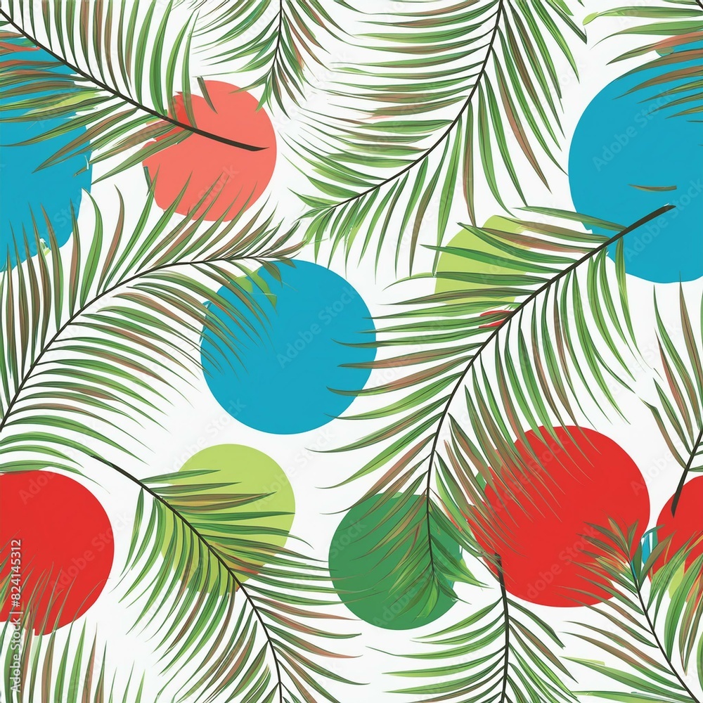 Fototapeta premium seamless pattern with leaves