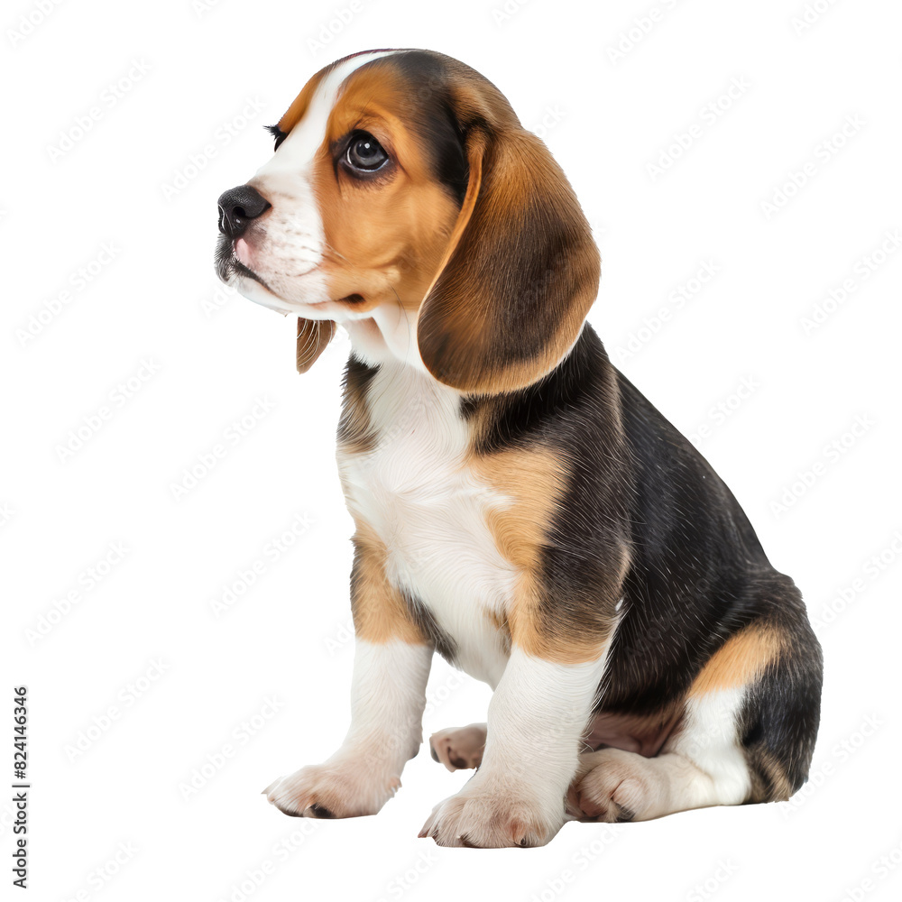 Cute beagle puppy isolated on transparent background. Cute beagle puppy isolated on transparent background.