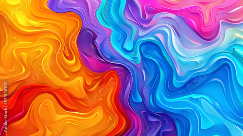 fondo de colores efecto pintura liquida espesa en movimiento pintura acrilica con ondas fondo de textura colores fuertes y brillantes photo