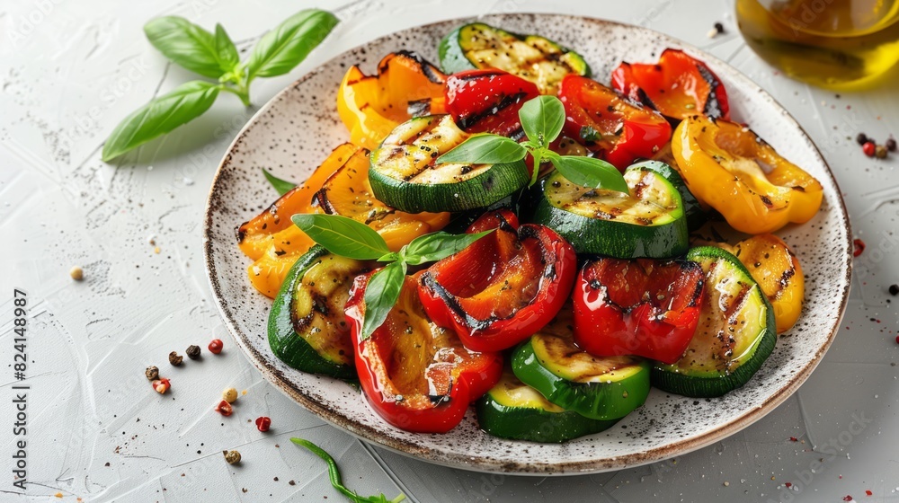 Zucchini And Bell Peppers Are Grilled To Perfection In This Delicious And Healthy Recipe. Zucchini And Bell Peppers Are Grilled To Perfection In This Delicious And Healthy Recipe.