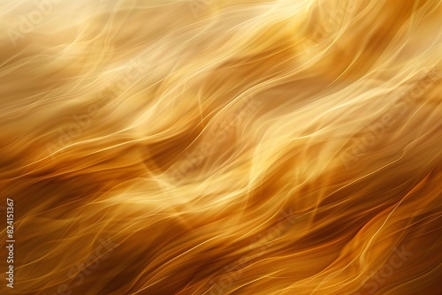 Brown and gold modern abstract waves texture. Blurred pattern effect background