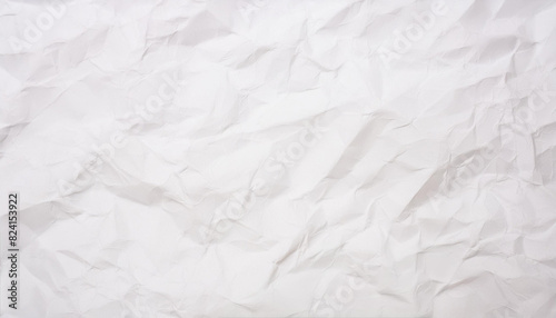 Crinkled white paper texture background