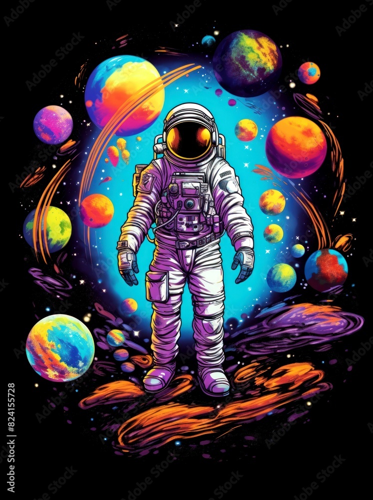 Fototapeta premium illustration art of astronaut