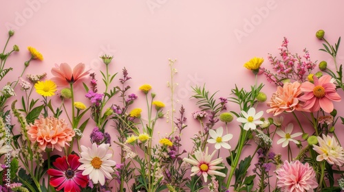 Floral border frame generative ai