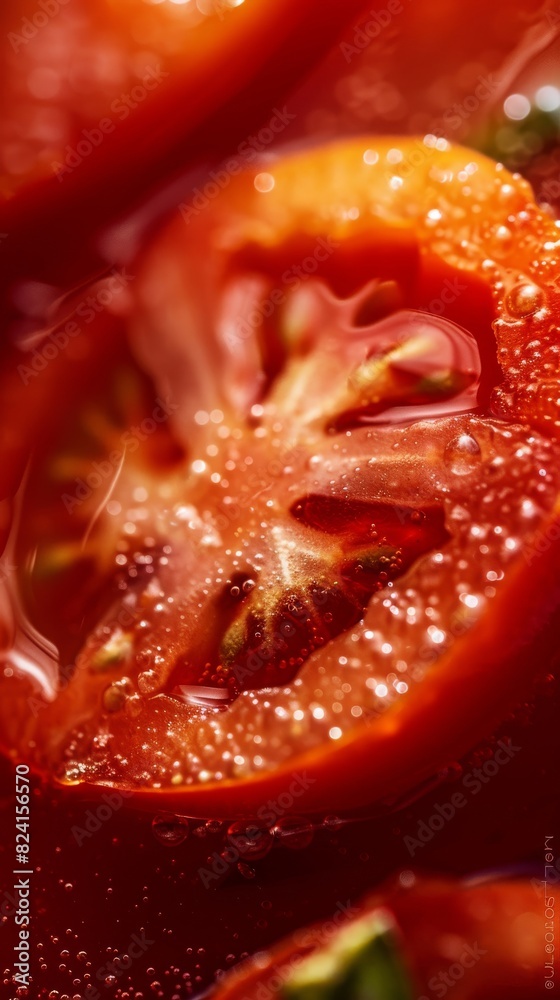 A detailed close-up shot of tomato juice. Perfect for advertising or illustrating thirst-quenching beverages. A detailed close-up shot of tomato juice. Perfect for advertising or illustrating thirst-quenching beverages.