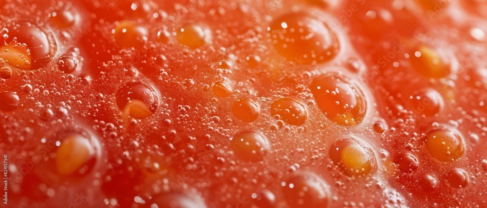 A detailed close-up shot of tomato juice. Perfect for advertising or illustrating thirst-quenching beverages. A detailed close-up shot of tomato juice. Perfect for advertising or illustrating thirst-quenching beverages.