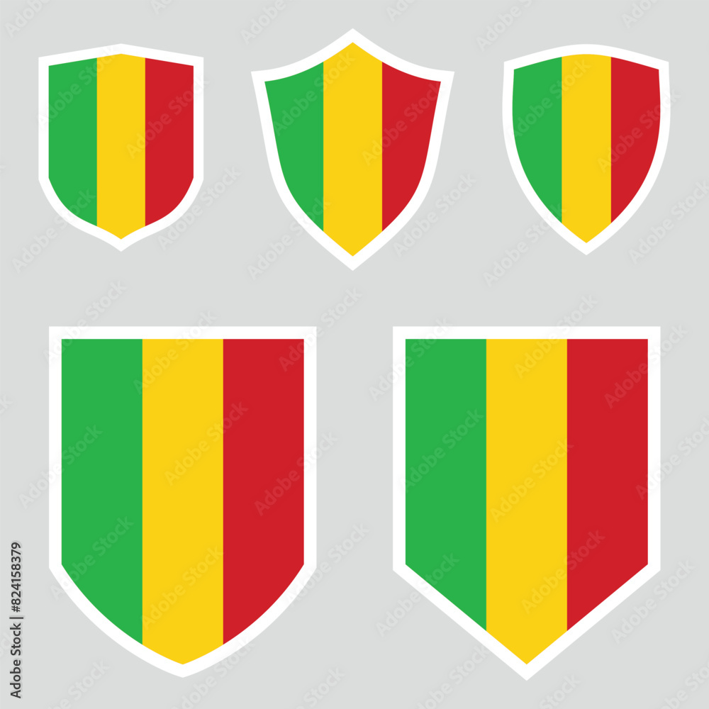 Fototapeta premium Mali Set shield frame