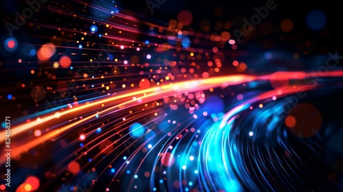 illustration high speed of internet access and cable