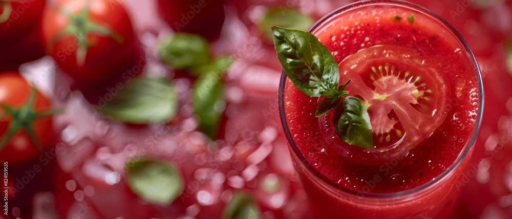 A detailed close-up shot of tomato juice. Perfect for advertising or illustrating thirst-quenching beverages. A detailed close-up shot of tomato juice. Perfect for advertising or illustrating thirst-quenching beverages.