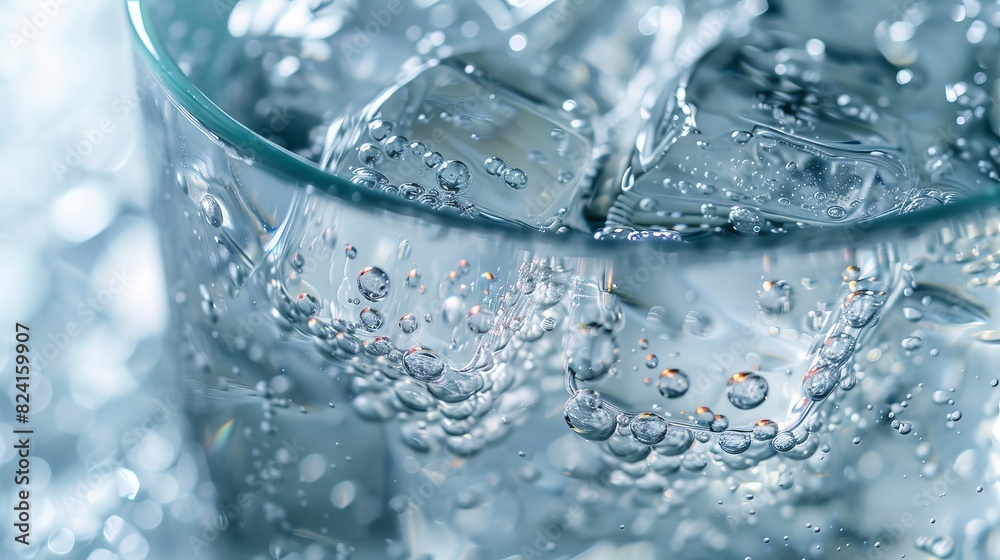 A detailed close-up shot of water. Perfect for advertising or illustrating thirst-quenching beverages. A detailed close-up shot of water. Perfect for advertising or illustrating thirst-quenching beverages.