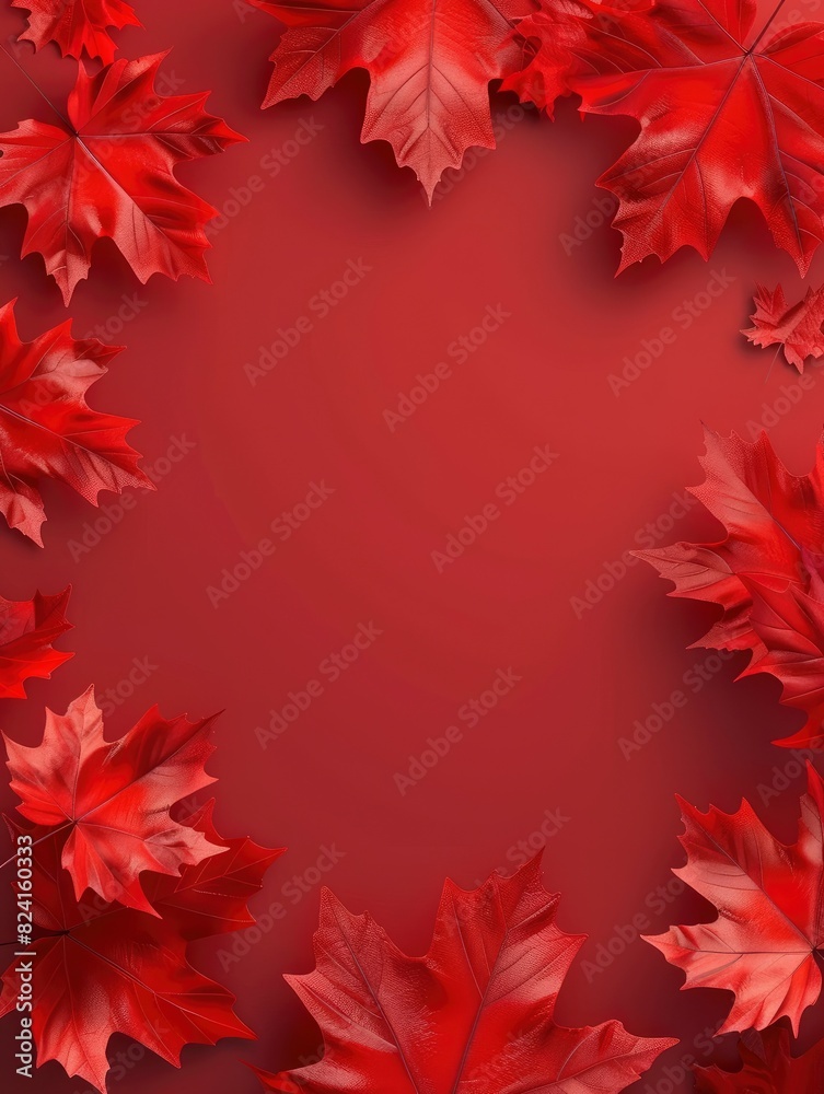Canada Day Poster design, copy space - generative ai Canada Day Poster design, copy space - generative ai