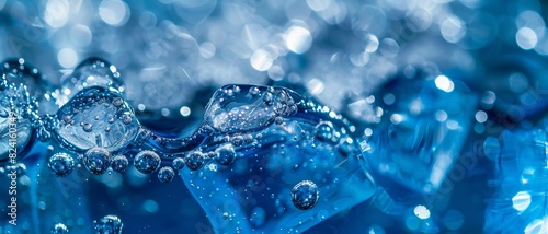 A detailed close-up shot of water. Perfect for advertising or illustrating thirst-quenching beverages.