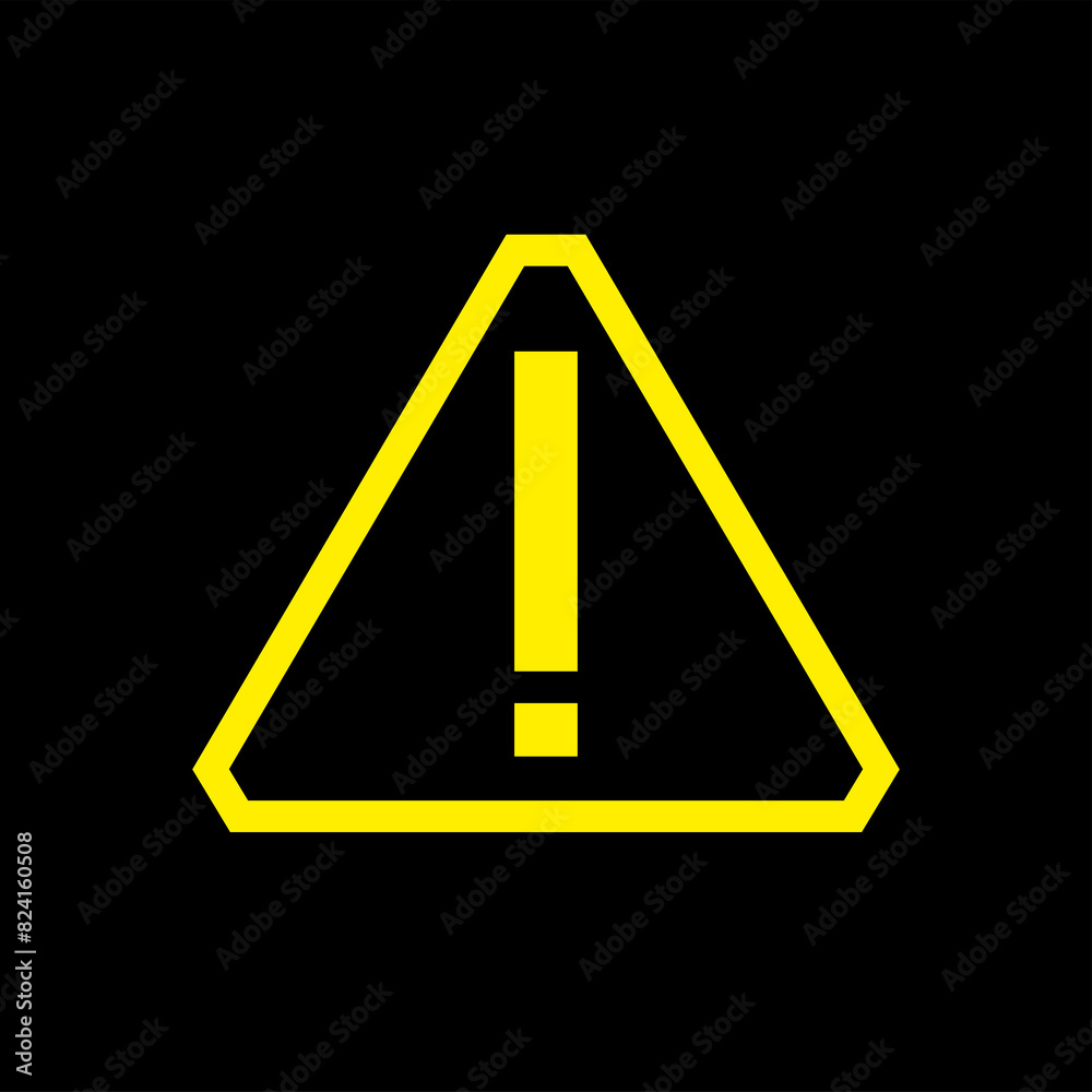 Exclamation mark in a triangle. Symbol of attention, warning of danger. Hazard warning pictogram with exclamation mark. Triangular risk sign. Caution. Exclamation mark in a triangle. Symbol of attention, warning of danger. Hazard warning pictogram with exclamation mark. Triangular risk sign. Caution.