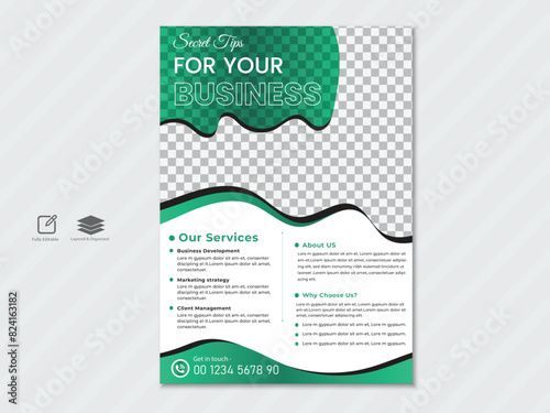 Creative corporate business flyer design template  for a digital marketing company or agency.