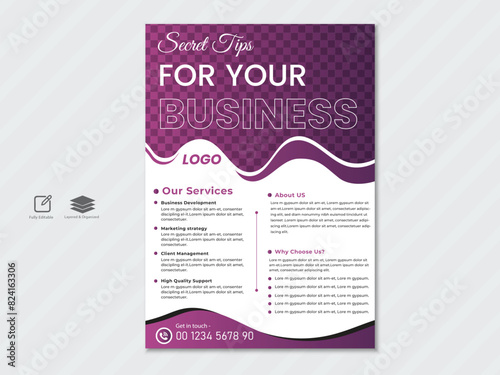 Creative corporate business flyer design template  for a digital marketing company or agency.