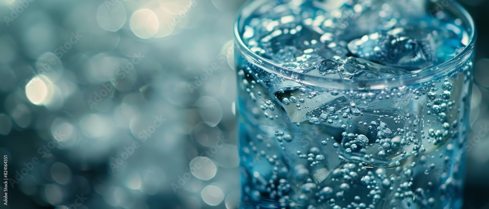 A detailed close-up shot of water. Perfect for advertising or illustrating thirst-quenching beverages.