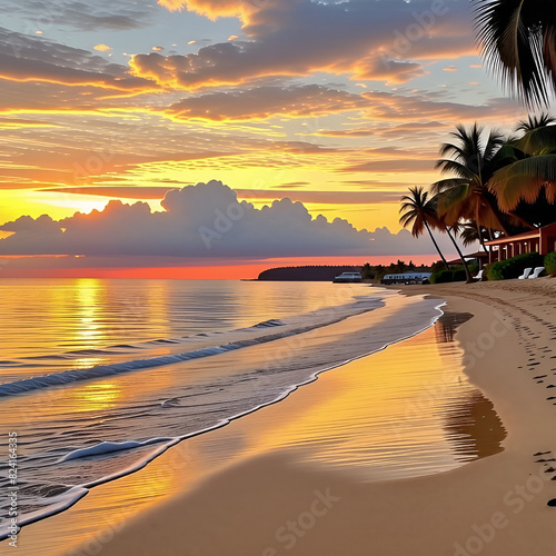 beach at sunset