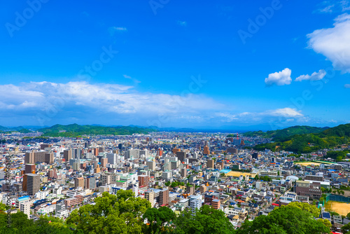 愛媛県松山市の町並み風景写真