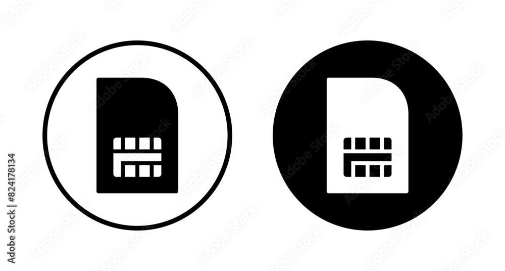 Sim card icon vector isolated on white background. Mobile slot icon. Mobile cellular phone sim card chip. Sim card icon vector isolated on white background. Mobile slot icon. Mobile cellular phone sim card chip.