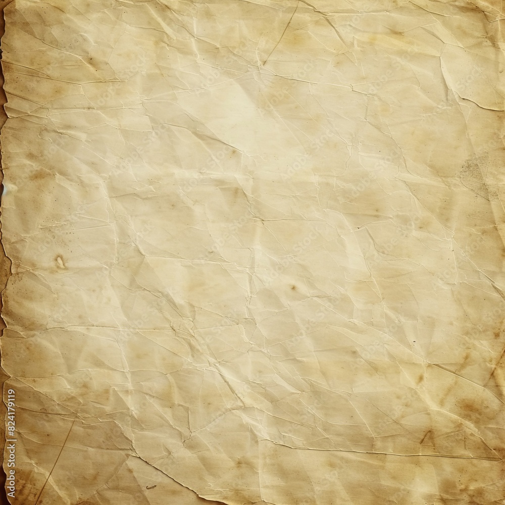 Obraz premium Old paper page retro aged original background or texture. Brown kraft paper crumpled texture background.