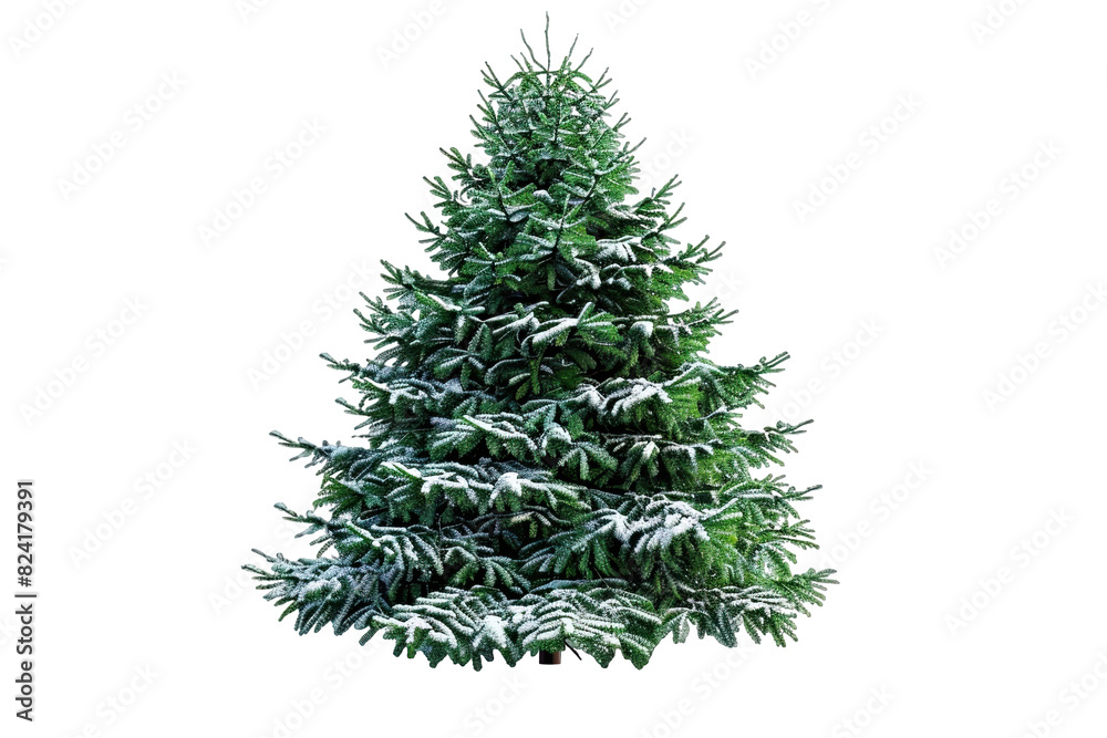 Fototapeta premium Green Christmas tree isolated on white background