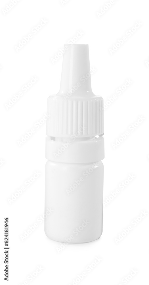 Bottle of medical drops isolated on white Bottle of medical drops isolated on white